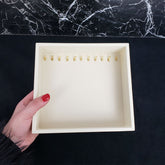 Organizador para Colares e Correntes Retangular com 11 Ganchos Masutti Copati Bege